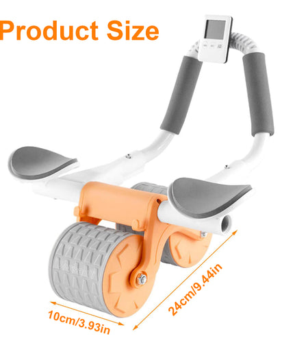 2025 New with Timer Ab Abdominal Exercise Roller Elbow Support, Abs Roller Wheel Core Exercise Equipment, Automatic Rebound Abdominal Wheel