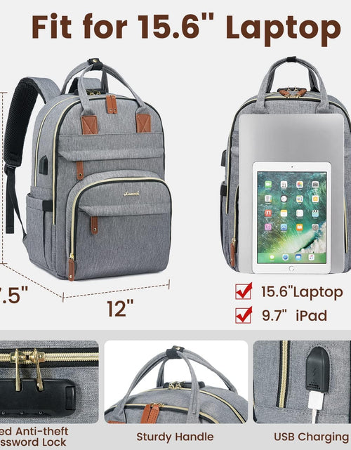Load image into Gallery viewer, Laptop Backpack for Women &amp; Men, Unisex Travel Anti-Theft Work College Bag, Business Computer Backpacks Purse, Casual Hiking Daypack with Lock, Fits 15.6 Inch Laptop, Dark Blue
