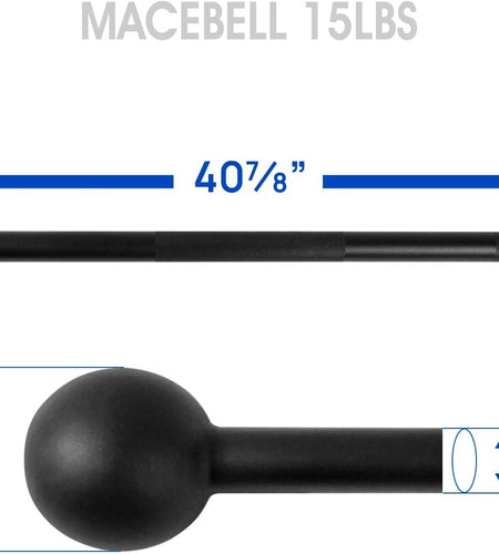 Steel Mace Bell for Strength Training, Support Full Body, Muscles, Shoulder, Grips & Forearms Workouts, Stretching 5, 7, 10, 15, 20, 25, 30 LB for Woman & Man