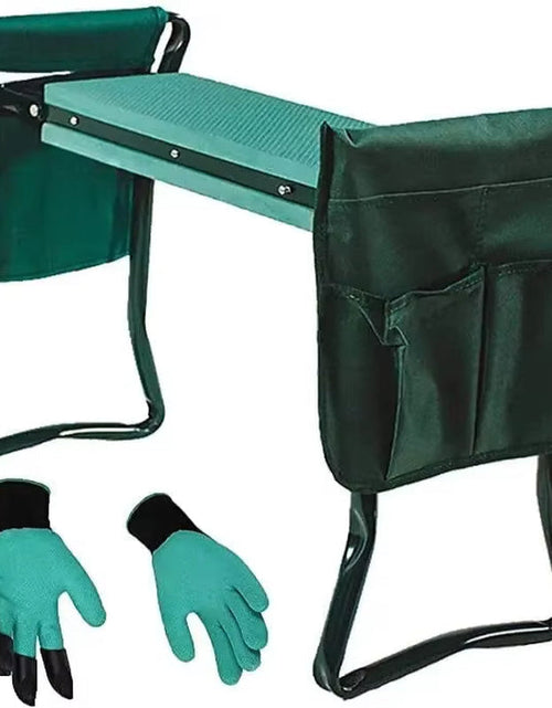 Load image into Gallery viewer, Folding Garden Kneeler Stool Bench Tool Pouch Storage Bag Protect Knees Sturdy Pad Seat Bearing Multi Pockets
