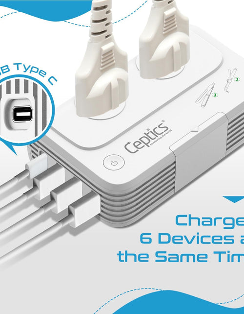 Load image into Gallery viewer, 200 W Voltage Converter, Convert 220 V to 110V for Devices like Curling Iron, Straightener, Chargers, Step down World Power Plug - 4 USB Charging Fast QC 3.0 - EU/AU/UK/US Included
