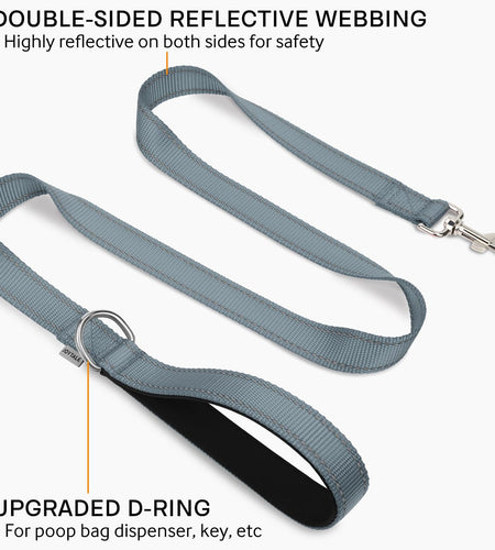 Reflective Dog Leash,6 FT/5FT/4 FT, Padded Handle Nylon Dogs Leashes for Walking,Training Lead for Large, Medium & Small Dogs