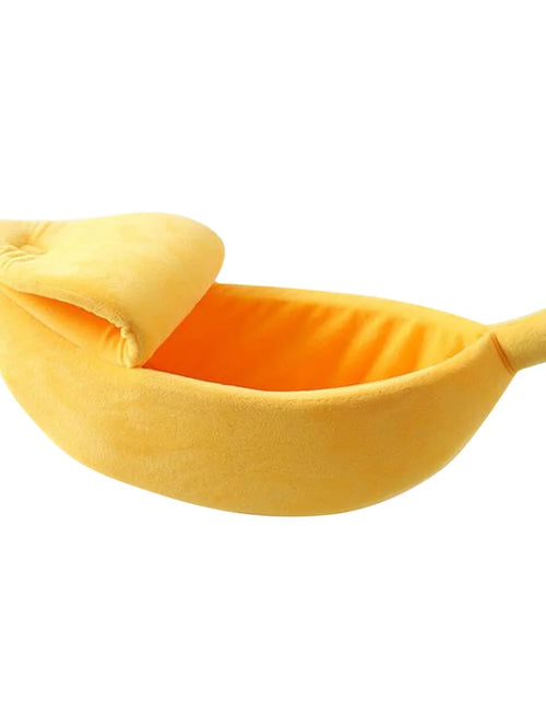 Load image into Gallery viewer, Banana Pet Bed, Cute Funny Fruit Bed with Removable Cushion for Dogs, Indoor Cats, Rabbits, Small Animals, Yellow
