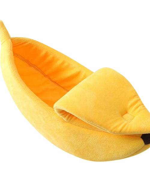 Load image into Gallery viewer, Banana Pet Bed, Cute Funny Fruit Bed with Removable Cushion for Dogs, Indoor Cats, Rabbits, Small Animals, Yellow
