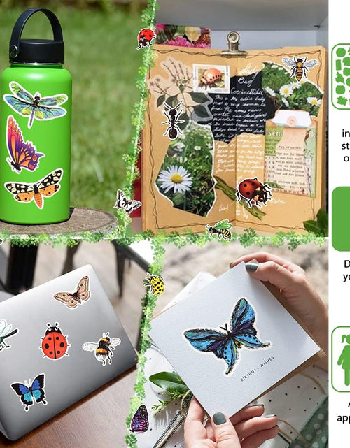 Load image into Gallery viewer, Bug Stickers for Kids Insect Stickers for Scrapbooking for Teachers Stickers for Water Bottles Waterproof Insect Stickers
