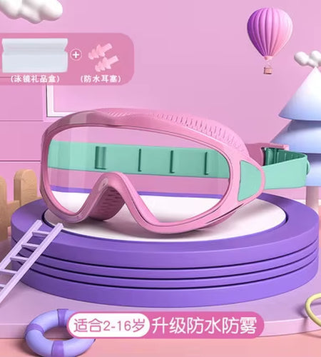 AquaChamp Kids Swim Set – Waterproof Anti-Fog Swimming Goggles & Cap with Protective Case