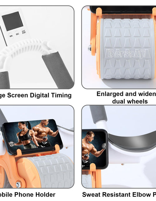 Load image into Gallery viewer, 2025 New with Timer Ab Abdominal Exercise Roller Elbow Support, Abs Roller Wheel Core Exercise Equipment, Automatic Rebound Abdominal Wheel
