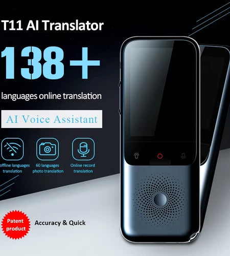 T11 Portable Audio Translator 138 Language Smart Translator Offline in Real Time Smart Voice AI Voice Photo Translator T10Pro