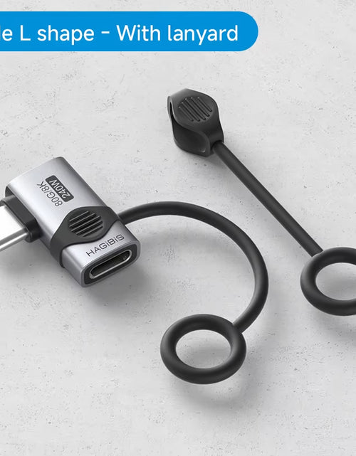 Load image into Gallery viewer, 240W USB C to C Adapter 40Gbps 8K 60Hz 90 Degree Converter USB4 Adapter for Thunderbolt 4/3 Macbook Iphone 17 Pro Tablet
